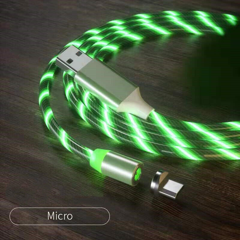 Magnetic Charging Cable Streamer Fast Charging Cable Lighting Micro USB Cable LE