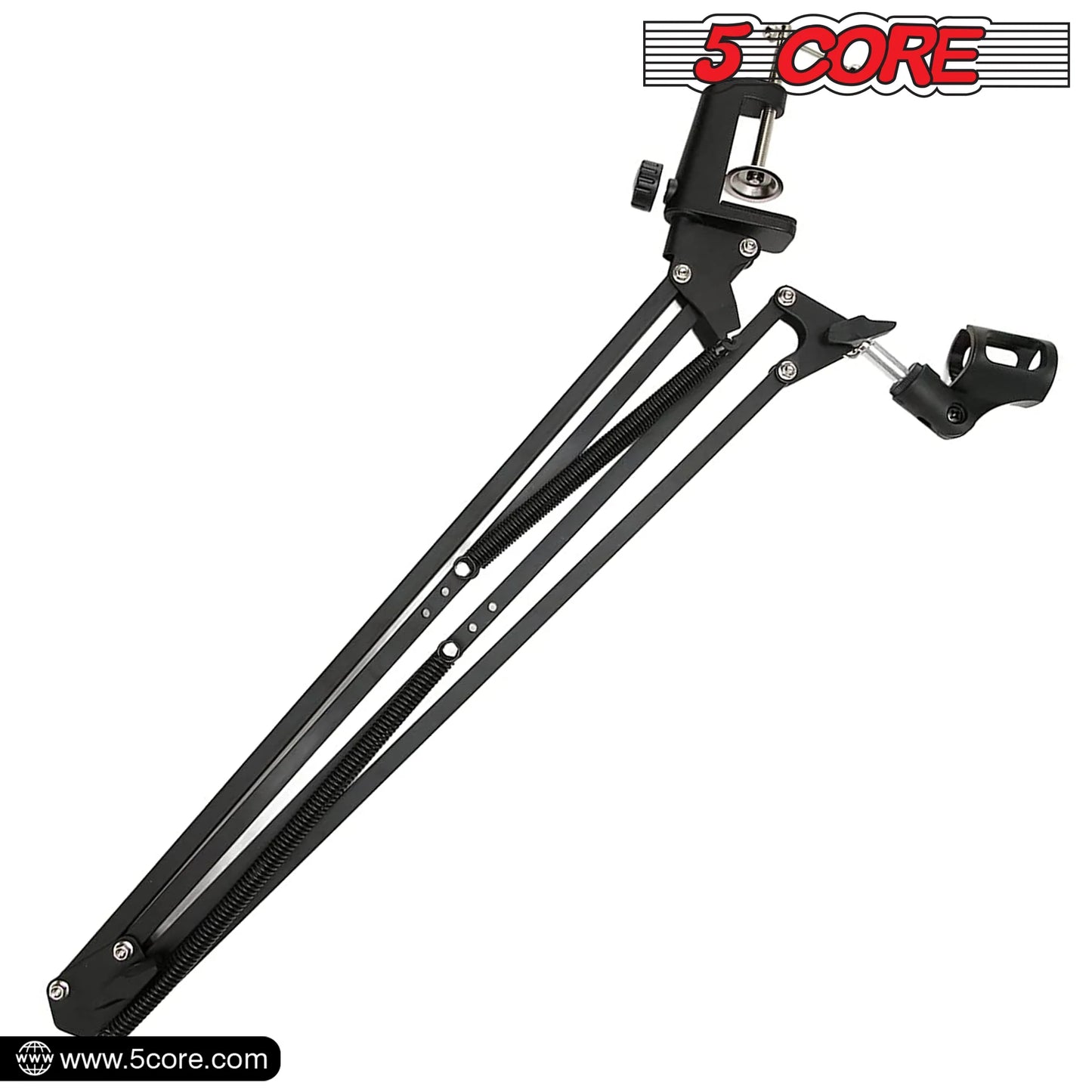 5 Core Microphone Boom Arm Adjustable 360° Rotatable Mic Stand with 3/8''-5/8'' Adapter