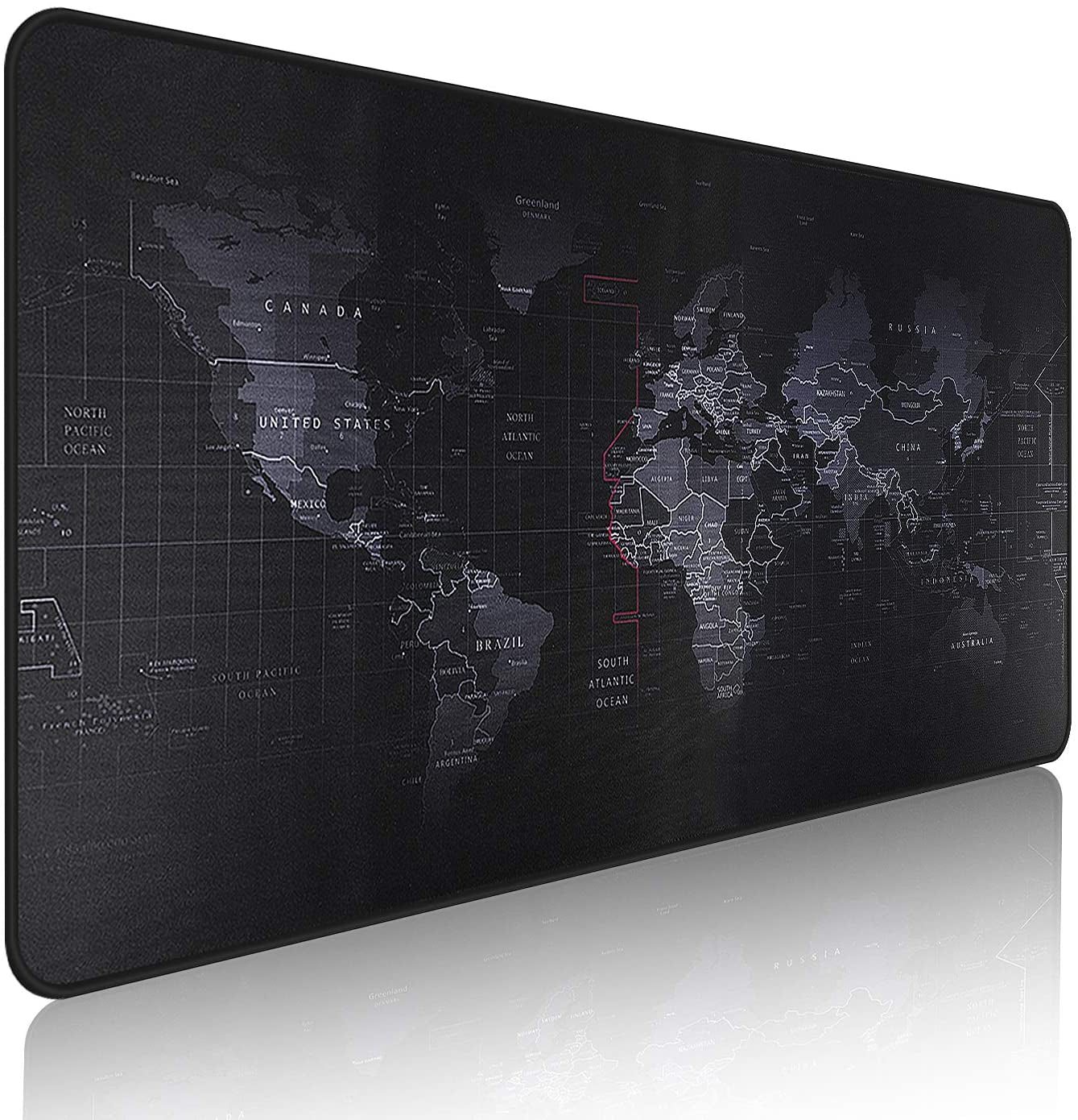 XX Large Gaming Mouse Map Pad 900×400×3MM (35.40X15.7X0.12 Inch),With Non-Slip Base,Waterproof and Foldable Pad,Desktop Pad Suitable for Gamers,Suitable for Desktop,Office and Home,Black