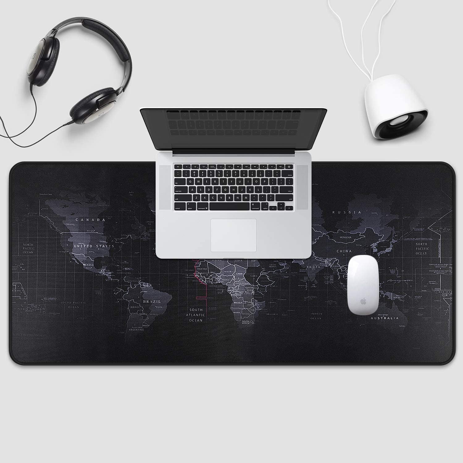 XX Large Gaming Mouse Map Pad 900×400×3MM (35.40X15.7X0.12 Inch),With Non-Slip Base,Waterproof and Foldable Pad,Desktop Pad Suitable for Gamers,Suitable for Desktop,Office and Home,Black