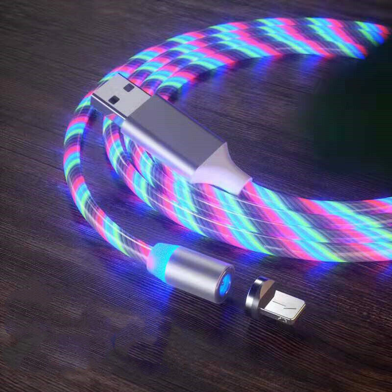 Magnetic Charging Cable Streamer Fast Charging Cable Lighting Micro USB Cable LE