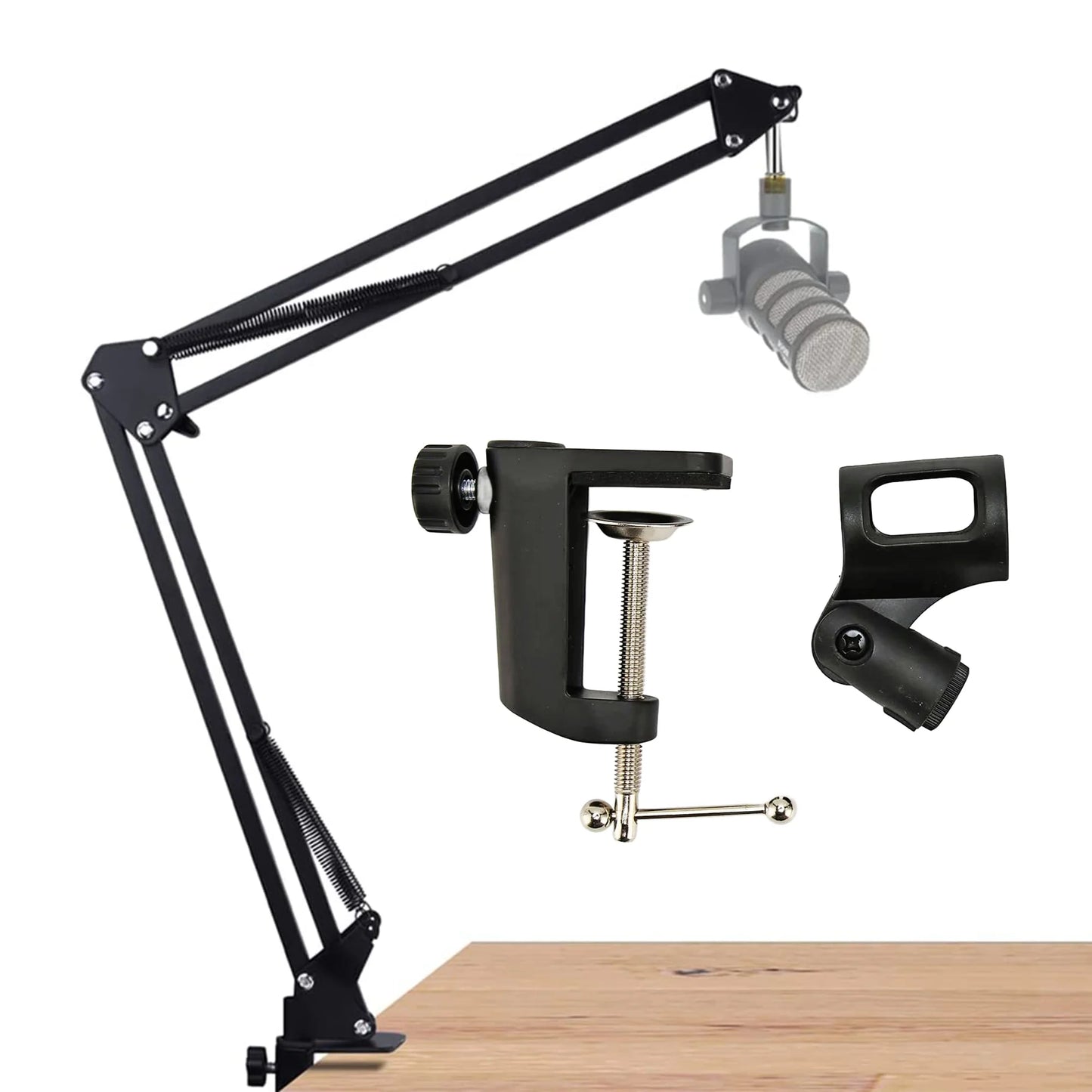 5 Core Microphone Boom Arm Adjustable 360° Rotatable Mic Stand with 3/8''-5/8'' Adapter